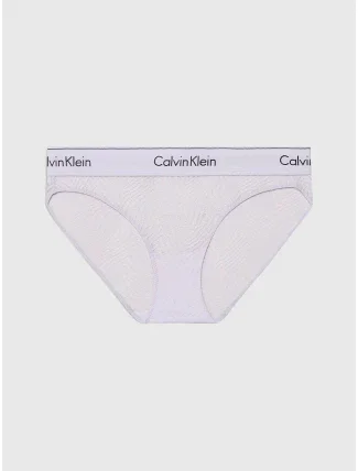 Dámské kalhotky BIKINI 000QF7712E LL0 lila - Calvin Klein