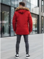 Pánská zimní bunda parka červená FashionStreet TX2995z Pánská zimní bunda parka červená FashionStreet TX2995z