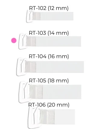 Julimex RT 103 silikonové řemínky s kovovou sponou 14 mm