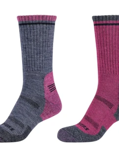 Dámské vlněné ponožky Skechers 2PPK Trail SK41105-5700 Pink 35-38