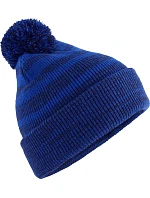 Beechfield B 476 Pletená čepice s bambulí "Team Stripe" 53.0476 royal