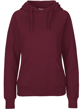 Neutral O 83101 Dámská mikina s kapucí z bio bavlny 77.8311 bordeaux Neutral O 83101 Dámská mikina s kapucí z bio bavlny 77.8311 bordeaux