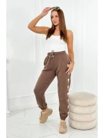 Bavlněné kalhoty Amour mocca Bavlněné kalhoty Amour mocca
