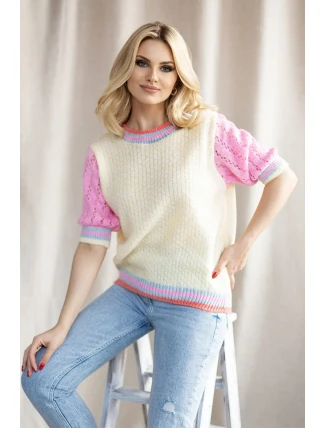 Svetr s krátkým rukávem model 178640 PeeKaBoo Svetr s krátkým rukávem model 178640 PeeKaBoo