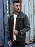 Pánská přechodná prošívaná bunda černá FashionStreet TX4855