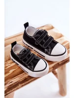 Dětské látkové tenisky se suchým zipem BIG STAR KK374074 Černý a bílý Dětské látkové tenisky se suchým zipem BIG STAR KK374074 Černý a bílý