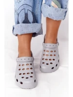 Dámské Nazouváky šedé Pěnové Crocsy EVA