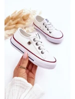 Dětské plátěné tenisky Big Star - bílé