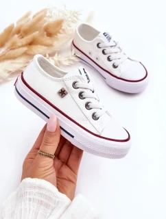 Dětské plátěné tenisky Big Star - bílé