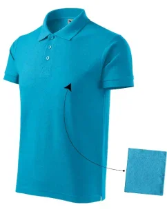 Cotton polokošile pánská tyrkysová