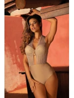 Dámské jednodílné plavky S 1045 CM2 Como 2 Béžovo zlatá - Self