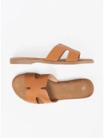 Pohodlné nazouváky Karmelowy dámské bez podpatku Pohodlné nazouváky Karmelowy dámské bez podpatku