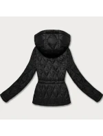 Černá lehká dámská bunda s kapucí Minority (B25-510-1)