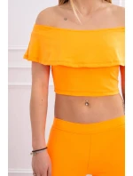 Sada s volánky oranžová neonová