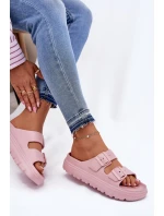 Dámské Pěnové Pantofle Na Platformě Růžové Melorea