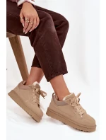 Dámské tenisky s teplou podšívkou Béžové Cyrissa Dámské tenisky s teplou podšívkou Béžové Cyrissa