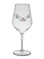 TY A JÁ (svatba) - čirá nerozbitná sklenice na víno 470 ml