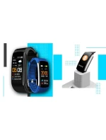 GIEWONT Smartwatch Black and Blue 2 Stripes GW200-7 GIEWONT Smartwatch Black and Blue 2 Stripes GW200-7