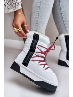 Dámské sněhule na tlusté podrážce veganské D.Franklin DFSH371007 bílé