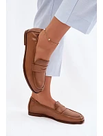 Mokasíny z přírodní kůže Vinceza 18121 Camel