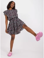 Šaty CHA SK 3003 1.37 černá a růžová