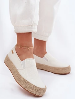 Dámské espadrilky na platformě Big Star TT274090 Ecru