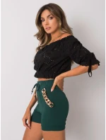 Šortky DHJ SN 13260.38P tmavě zelená