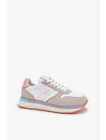 Dámské semišové tenisky Big Star HI-POLY SYSTEM – béžovo-bílé