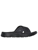 Dámské žabky Skechers GO WALK FLEX SANDAL IMPRESSED 141420 BKGY Dámské žabky Skechers GO WALK FLEX SANDAL IMPRESSED 141420 BKGY
