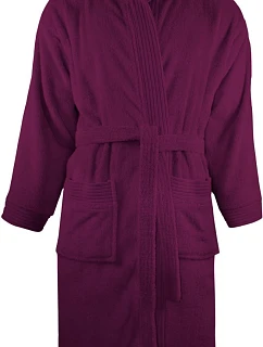 The One Towelling Bathrobe hooded Župan s kapucí 48.1021 plum
