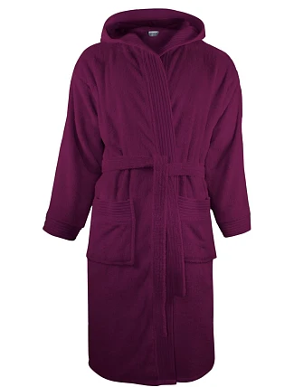 The One Towelling Bathrobe hooded Župan s kapucí 48.1021 plum The One Towelling Bathrobe hooded Župan s kapucí 48.1021 plum