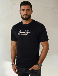 Pánské tričko s potiskem černé FashionStreet RX5403