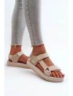 Dámské sandály na platformě Big Star Béžová Dámské sandály na platformě Big Star Béžová