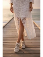 Dámské zdobené tenisky Calissea – béžové