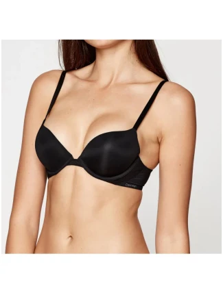 Plunge push up podprsenka QF5613E  UB1 černá - Calvin Klein