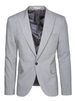 Pánská světle šedá jednořadá bunda FashionStreet MX0618