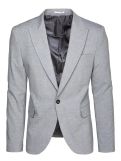 Pánská světle šedá jednořadá bunda FashionStreet MX0618