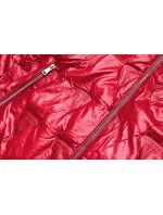 Červená dámská bunda s kapucí a vytlačovaným vzorem (B9765-4) Červená dámská bunda s kapucí a vytlačovaným vzorem (B9765-4)