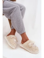 Dámské Kožešinové Pantofle Ovce Béžové Sylline Dámské Kožešinové Pantofle Ovce Béžové Sylline