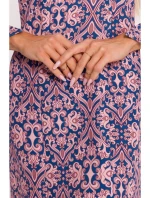 M877 Šaty s potiskem a širokými manžetami - model 3