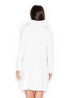 Dámské šaty K260 ecru - KATRUS Dámské šaty K260 ecru - KATRUS