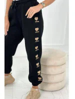 Bavlněné kalhoty Amour černý