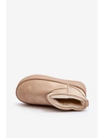 Dámské Sněhule Na Hrubé Podrážce Beige Caliksa