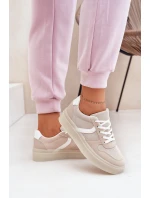 Nízké Dámské Tenisky Na Platformě Béžové Telmira