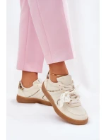 Nízké Dámské Tenisky S Krajkou Leopardí Béžové Zielle Nízké Dámské Tenisky S Krajkou Leopardí Béžové Zielle