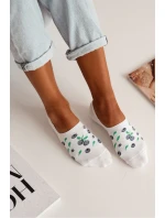 Dámské Bavlněné Micro Ponožky Jahody Bílé