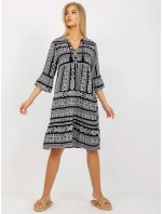 Šaty D73771M30214A1EN černobílé