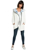 B091 Mikina na zip Oversized - černá B091 Mikina na zip Oversized - černá