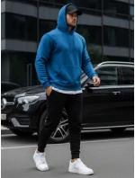 Pánská mikina s kapucí modrá FashionStreet BX5081