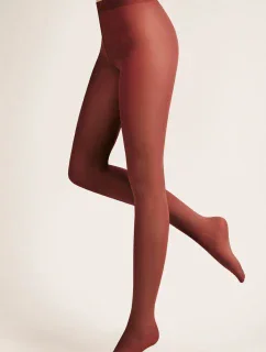 Punčocháče zimní Microfibra burgundy - GABRIELLA